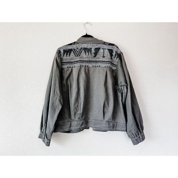 NWT! Mystree The Gia Jacquard Front Twill Aztec Vintage Print Jacket - Picture 8 of 8